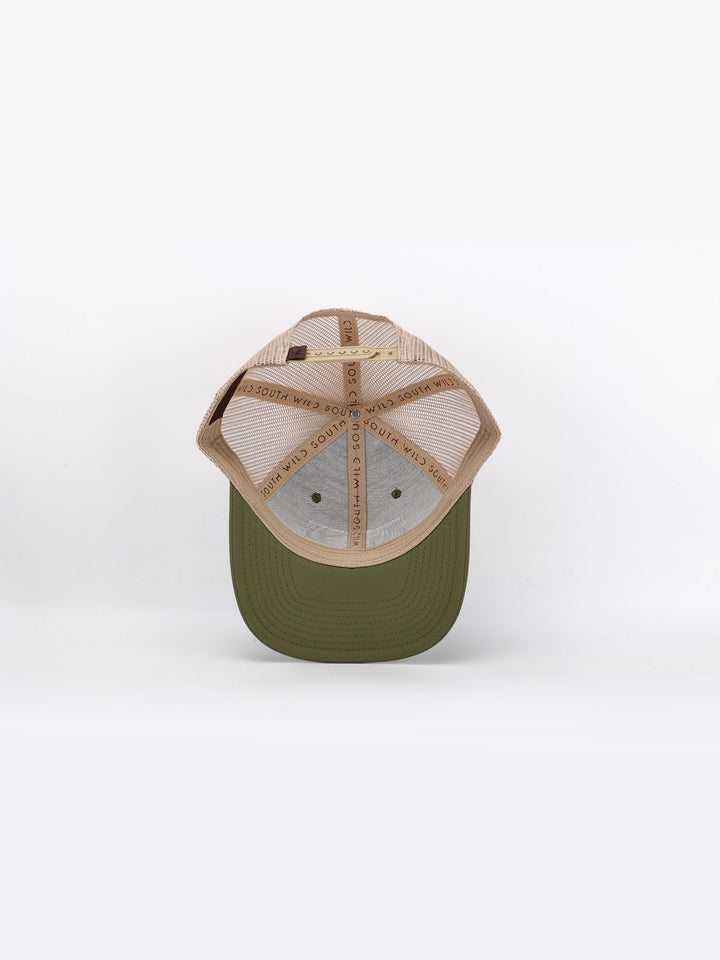 Olive Leather Trucker Hat