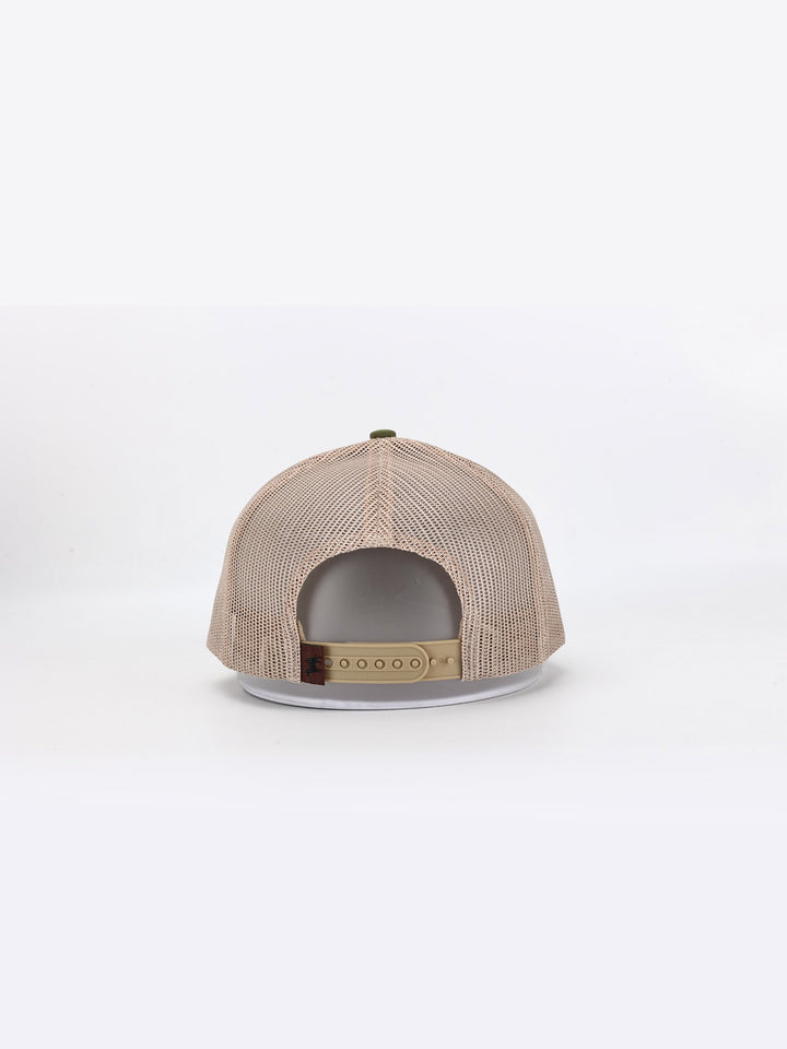 Olive Leather Trucker Hat