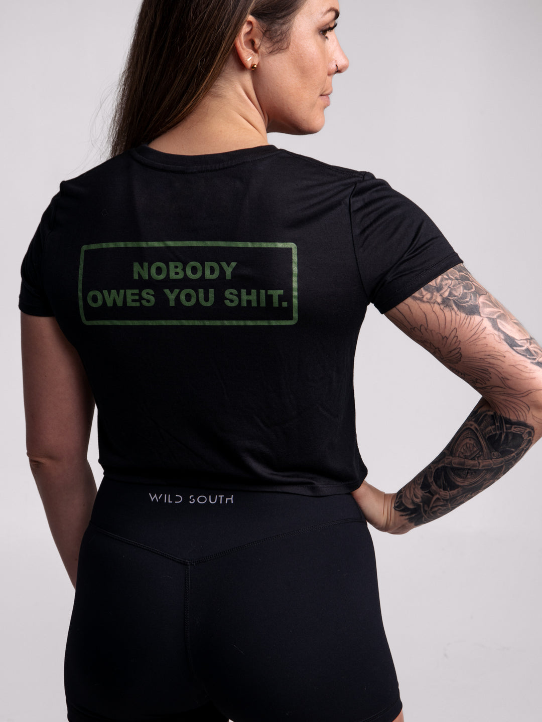 Nobody Owes You Crop Tee - Wild South Apparel