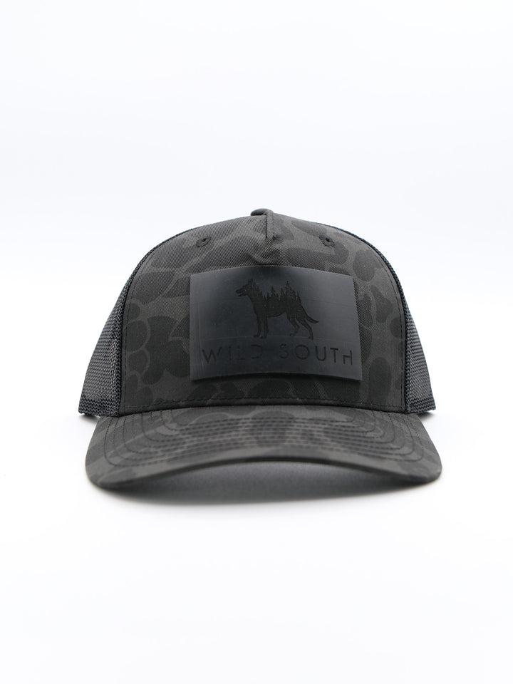 Black Duck Camo Leather Patch