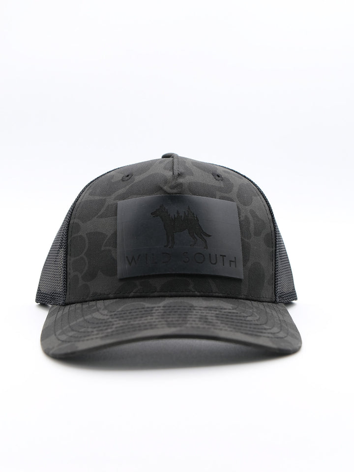 Black Duck Camo Leather Patch