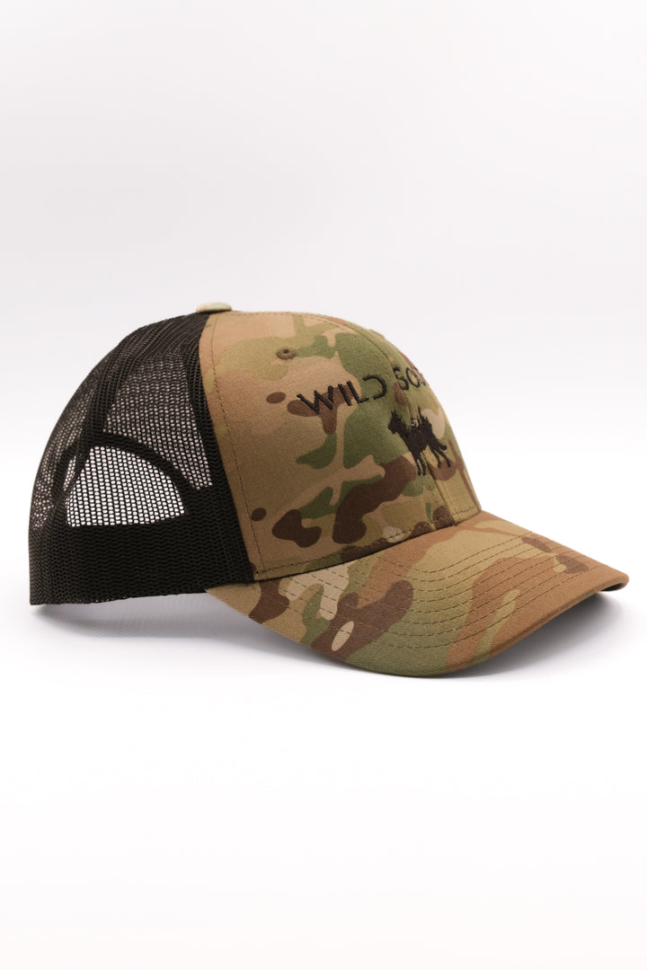 Green/Black Multicam Trucker Hat