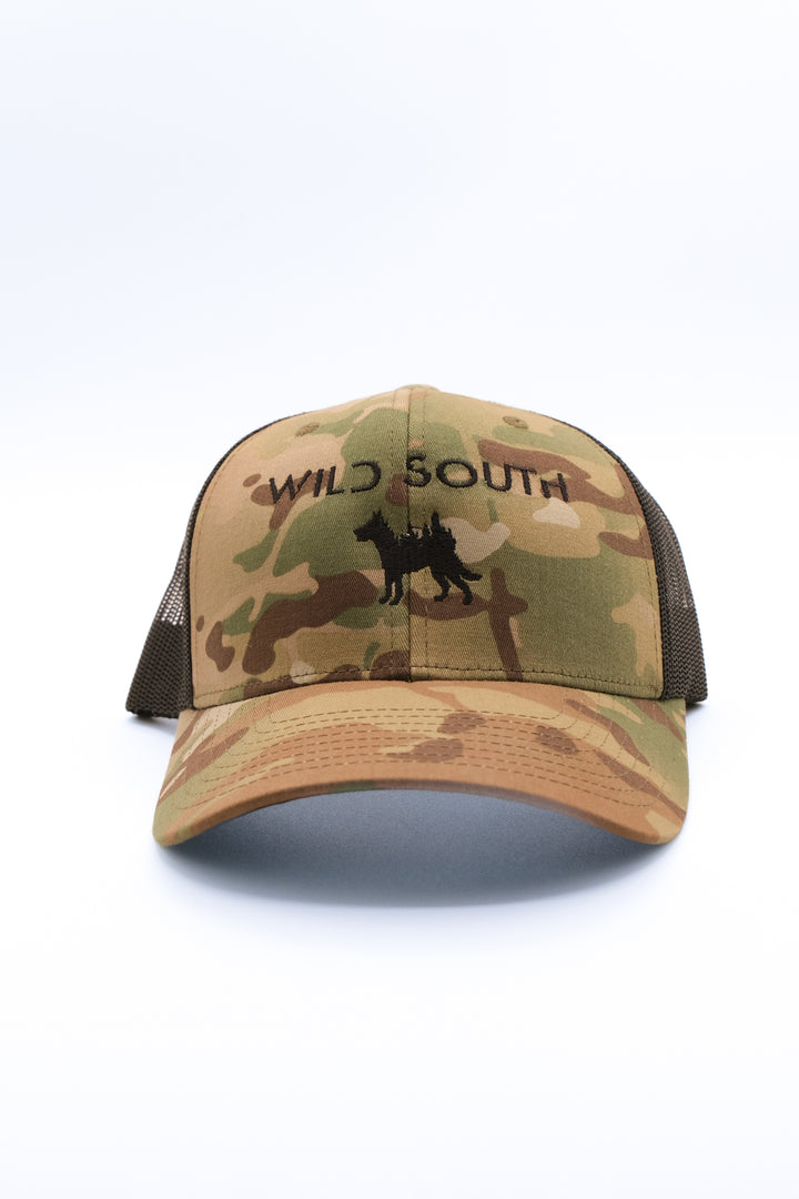 Green/Black Multicam Trucker Hat