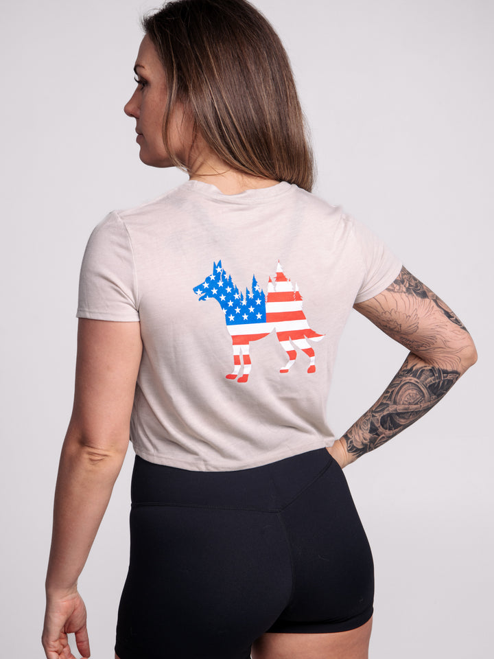 Flowy Patriot Crop Tee - Wild South Apparel
